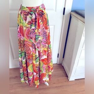 Her Destiny Cocktail Party Elegant Watermelon Fruit Long Maxi Skirt Size S New